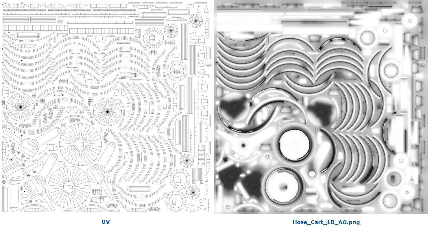 Hose Cart 1B Low-poly 3D model_6