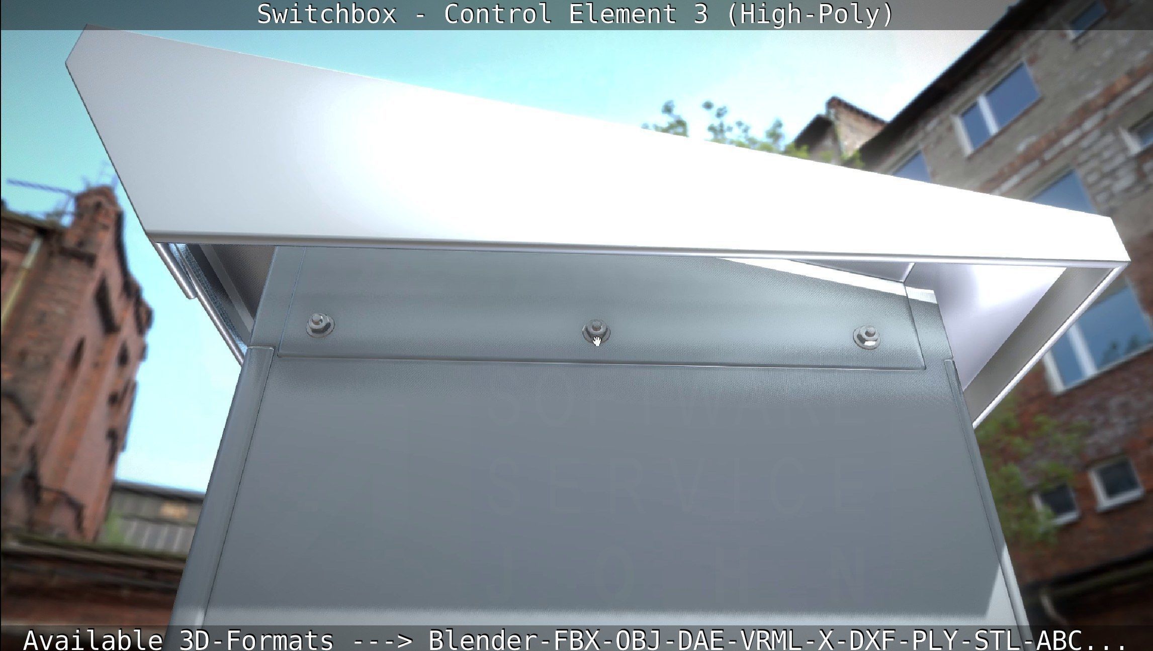 Switchbox - Control Element 3 - High-Poly 3D model_36