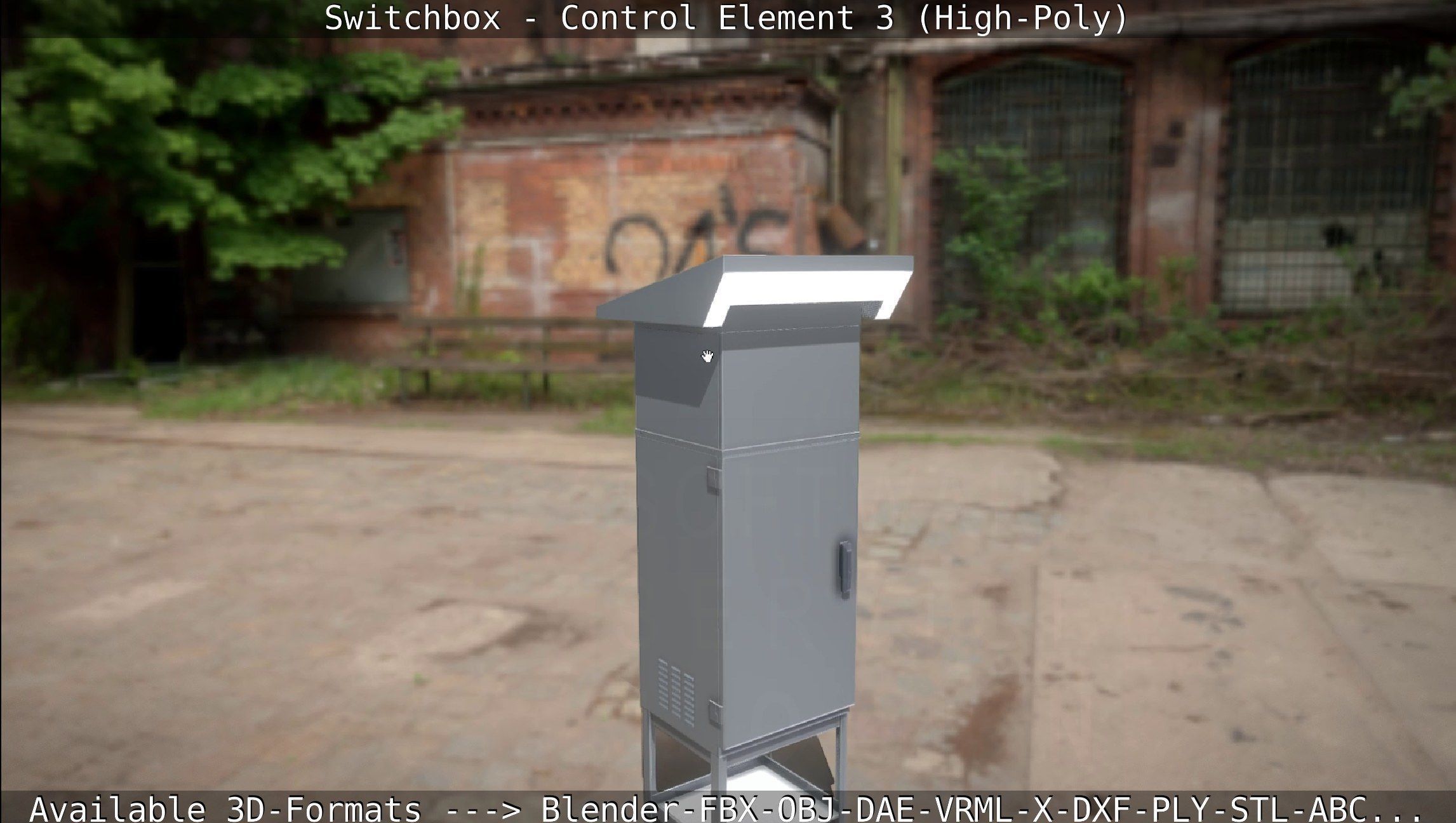 Switchbox - Control Element 3 - High-Poly 3D model_11