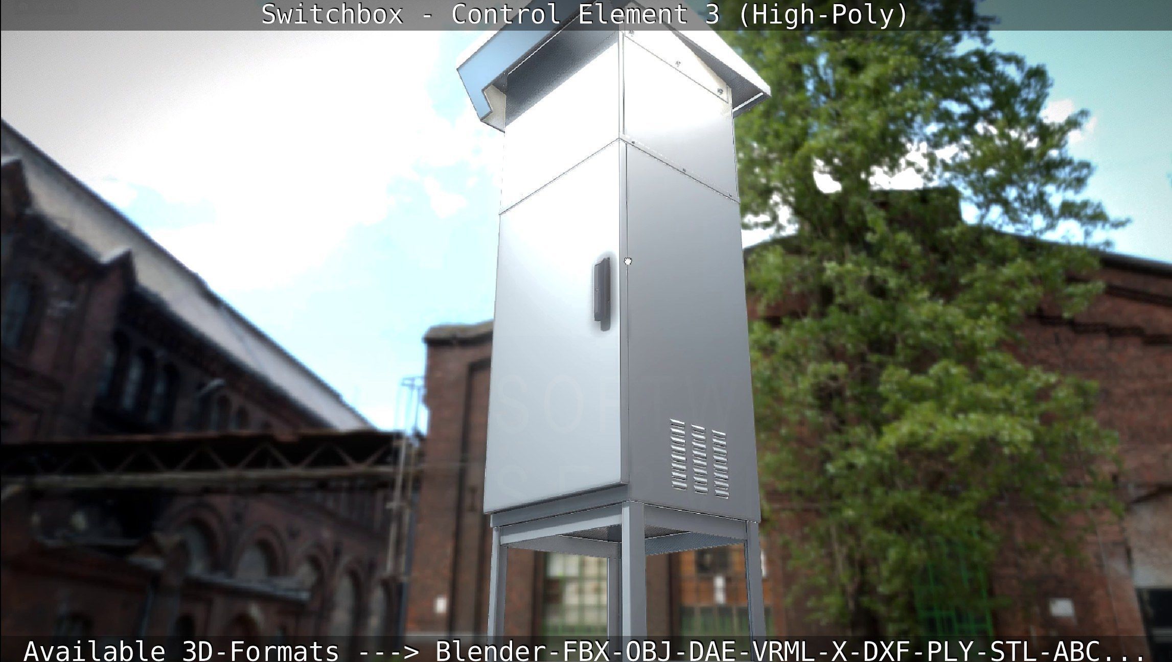 Switchbox - Control Element 3 - High-Poly 3D model_15