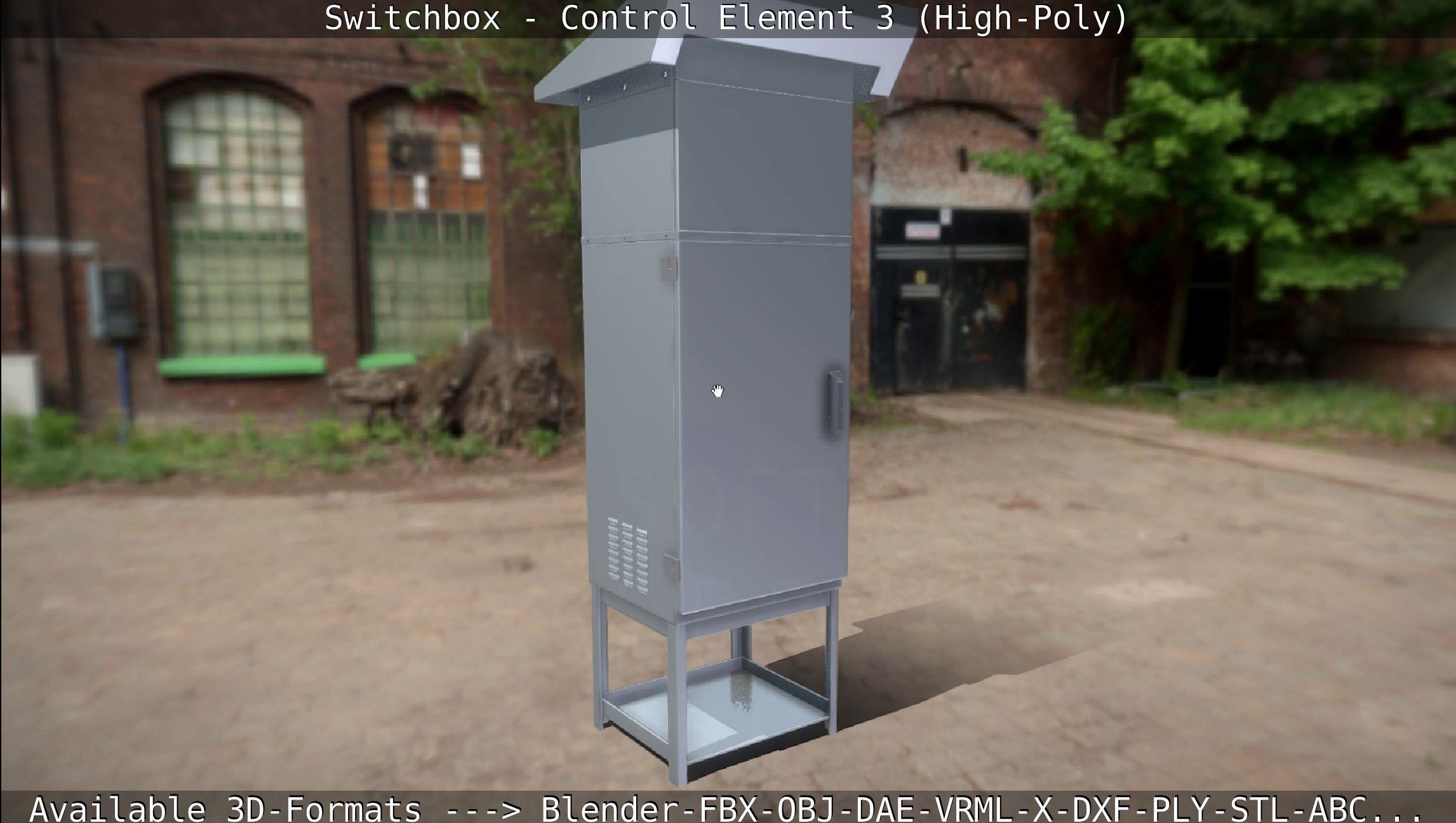 Switchbox - Control Element 3 - High-Poly 3D model_13