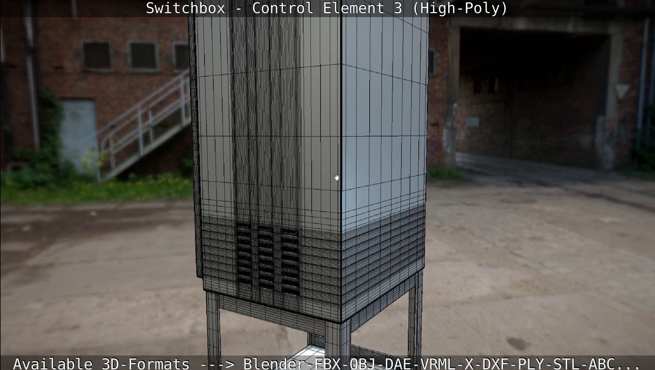 Switchbox - Control Element 3 - High-Poly 3D model_105