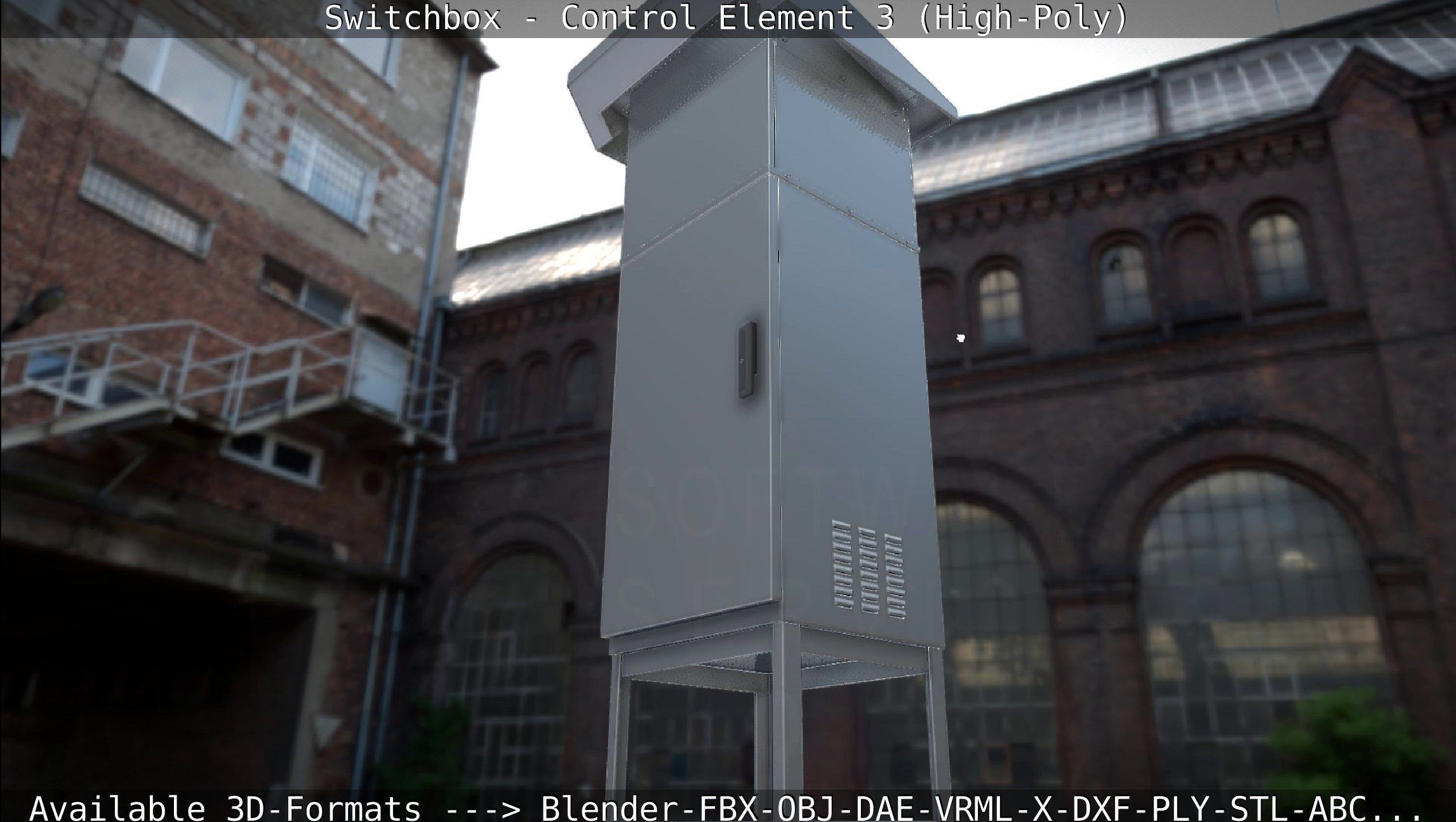 Switchbox - Control Element 3 - High-Poly 3D model_17