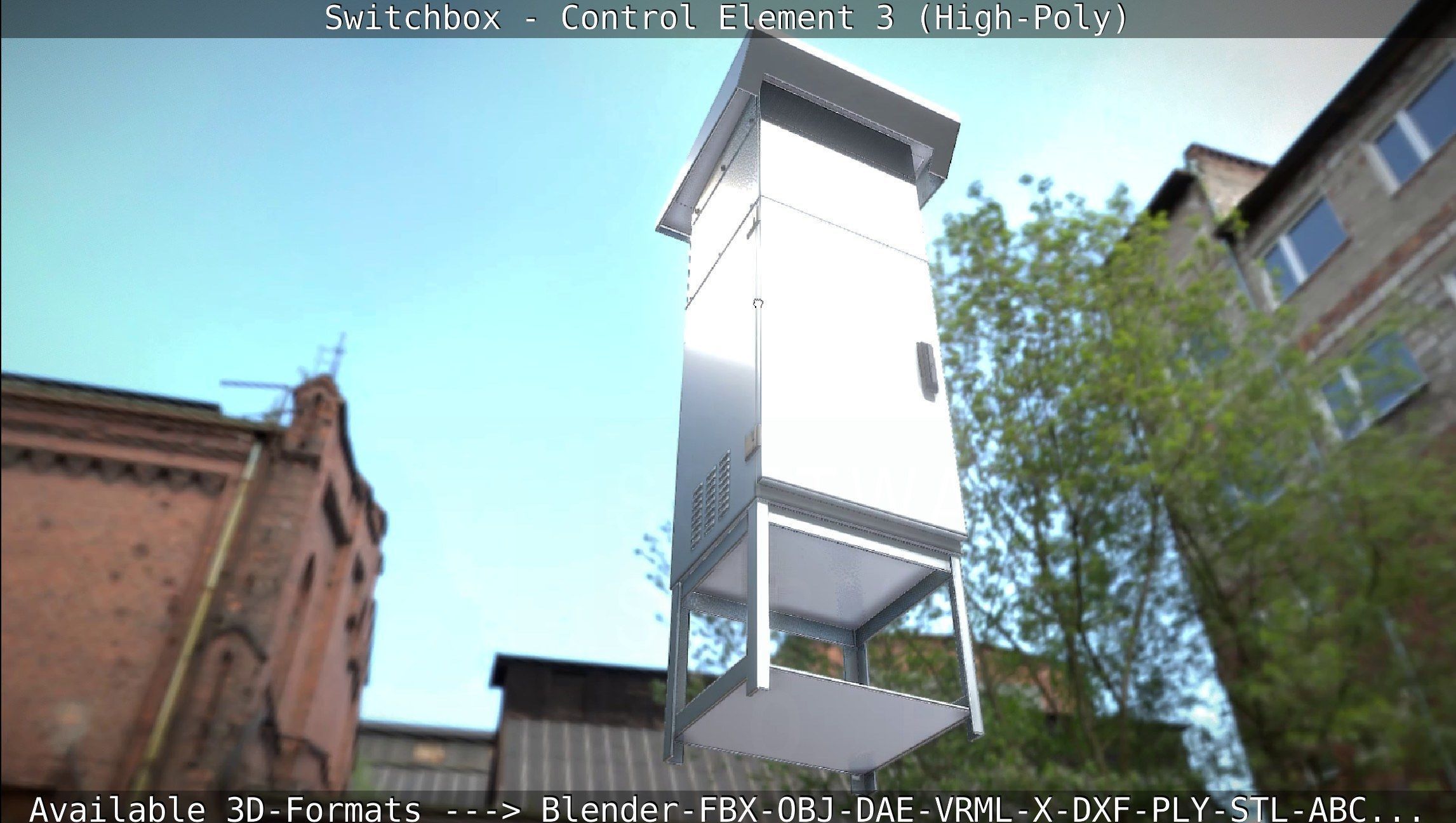 Switchbox - Control Element 3 - High-Poly 3D model_79