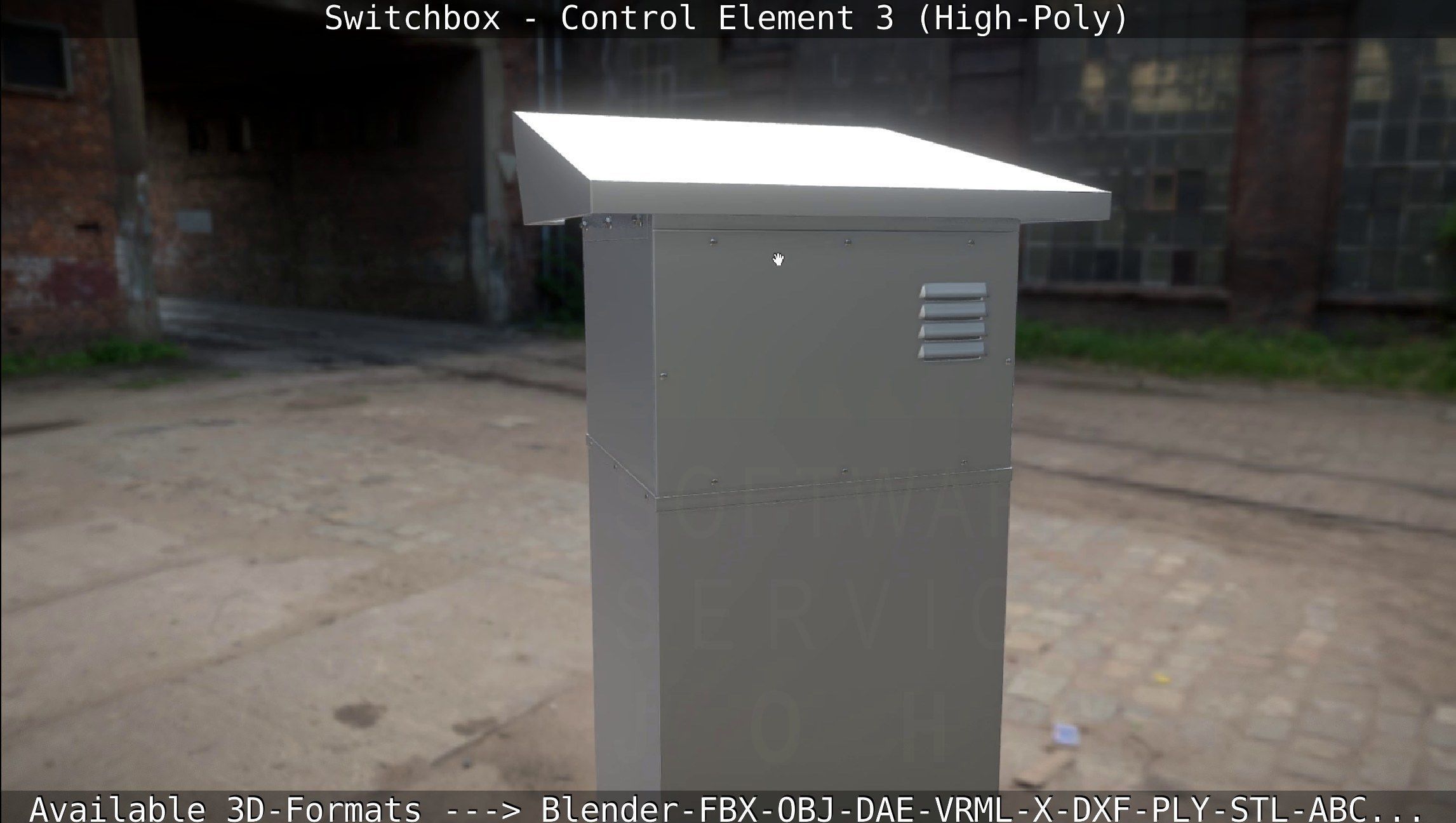 Switchbox - Control Element 3 - High-Poly 3D model_8