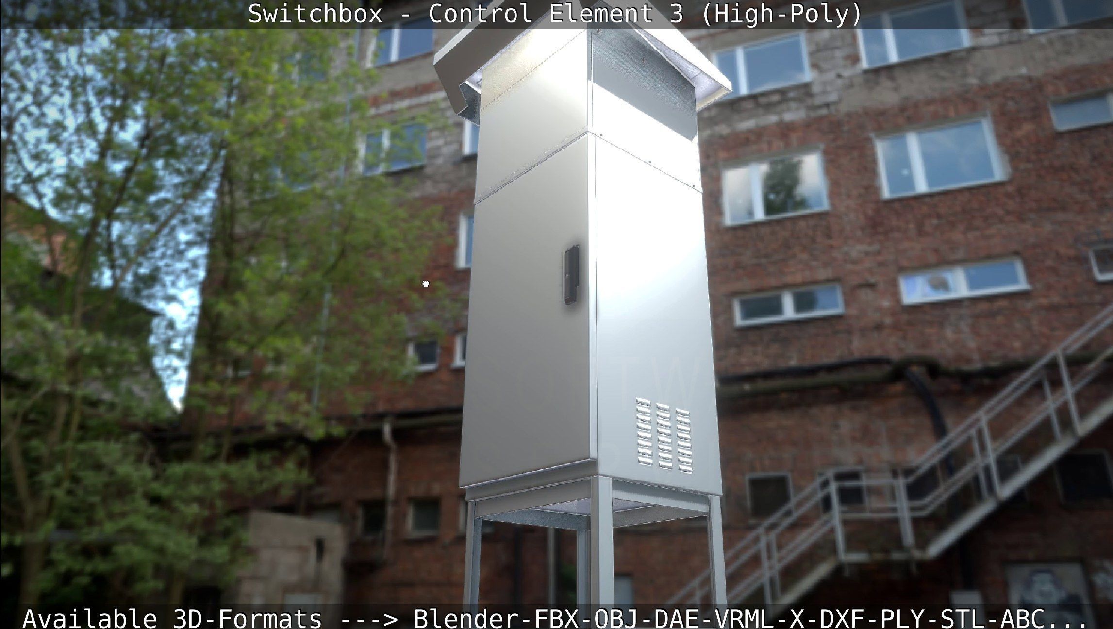 Switchbox - Control Element 3 - High-Poly 3D model_16