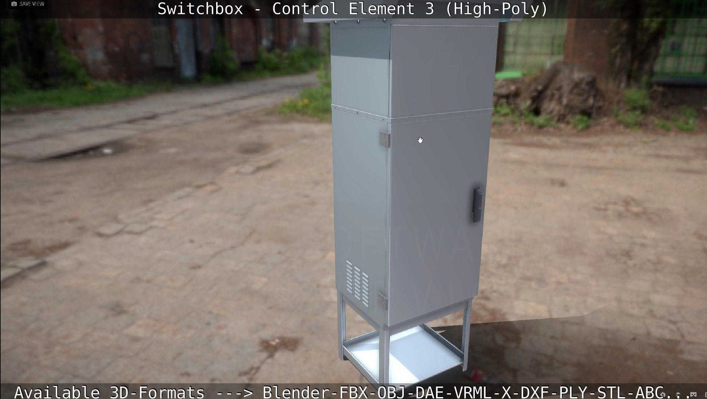 Switchbox - Control Element 3 - High-Poly 3D model_93