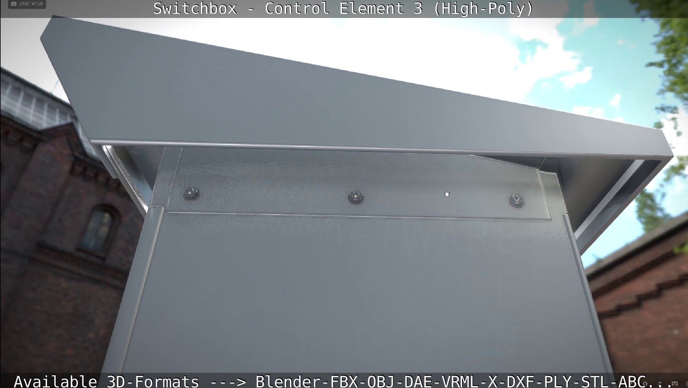 Switchbox - Control Element 3 - High-Poly 3D model_35