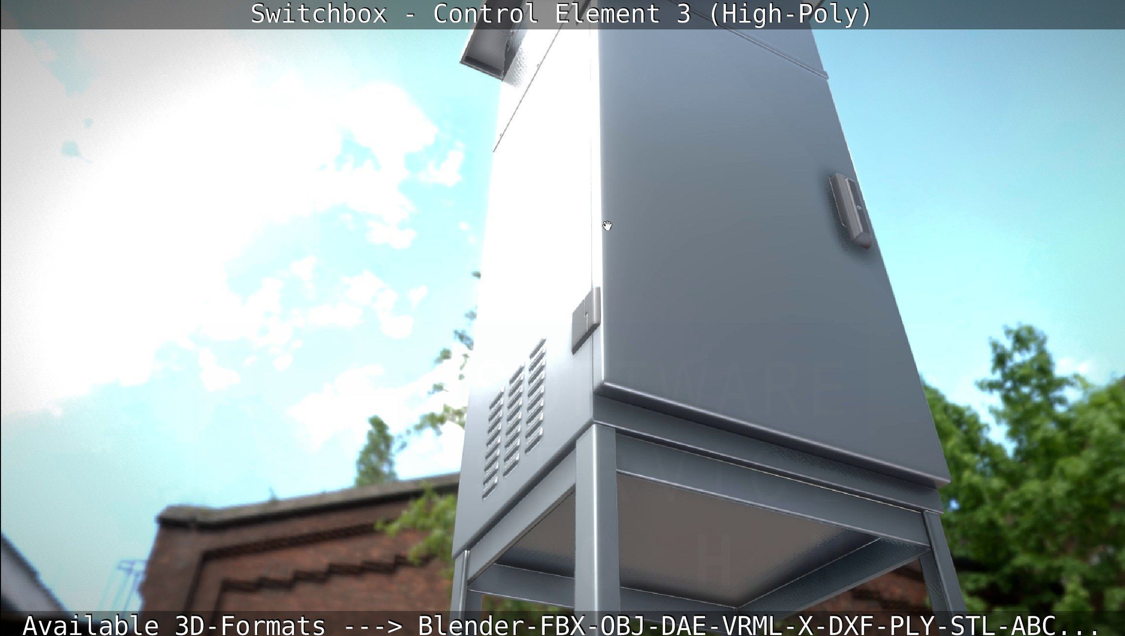Switchbox - Control Element 3 - High-Poly 3D model_76
