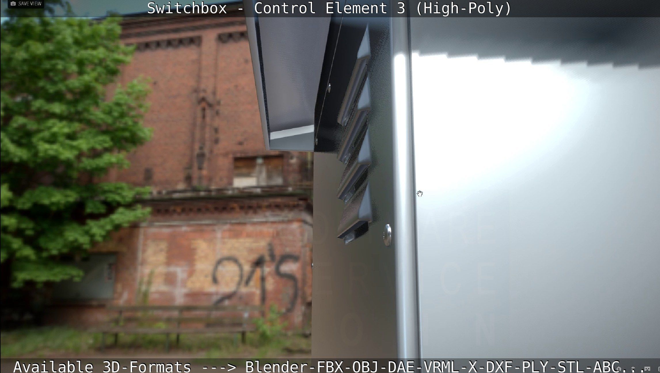 Switchbox - Control Element 3 - High-Poly 3D model_47