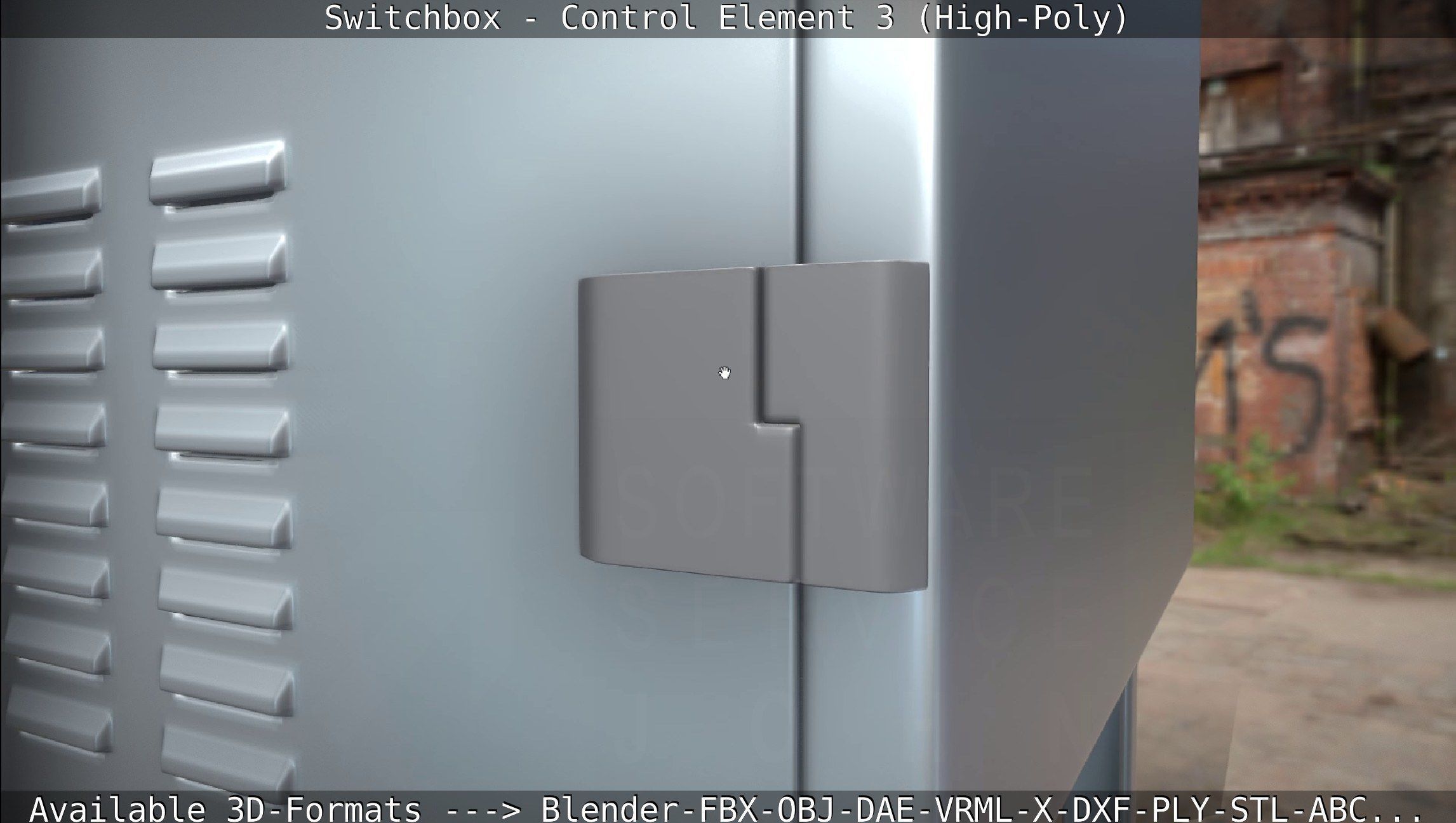 Switchbox - Control Element 3 - High-Poly 3D model_69