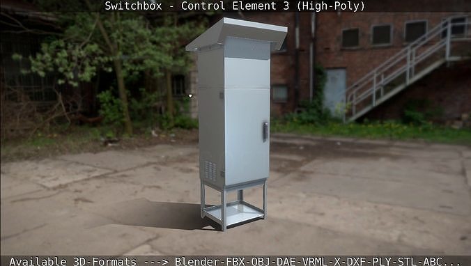 Switchbox - Control Element 3 - High-Poly 3D model