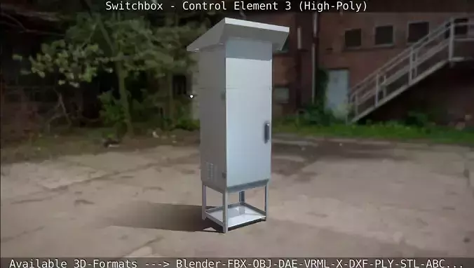 Switchbox - Control Element 3 - High-Poly 3D model