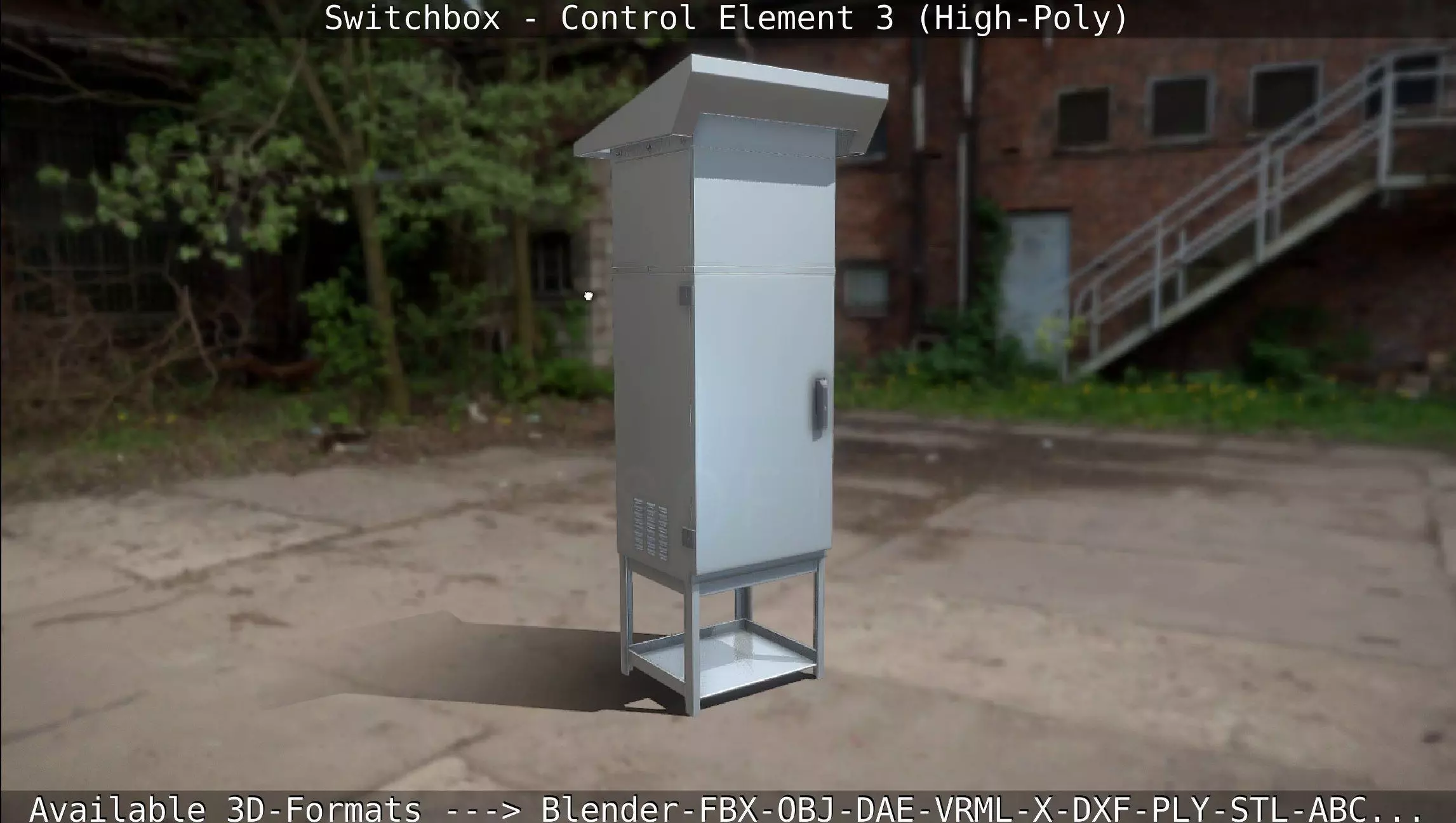 Switchbox - Control Element 3 - High-Poly 3D model_0