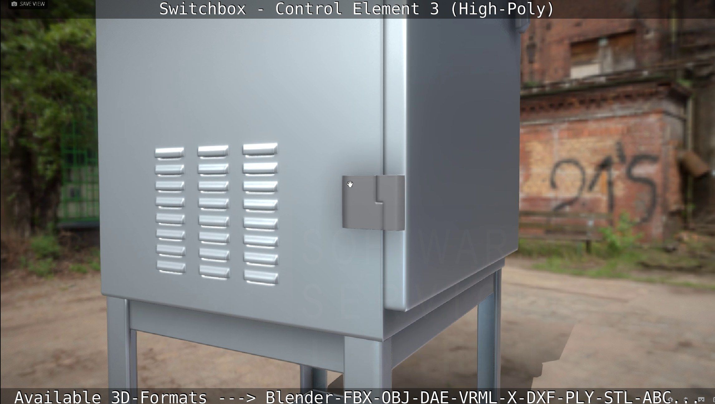 Switchbox - Control Element 3 - High-Poly 3D model_68