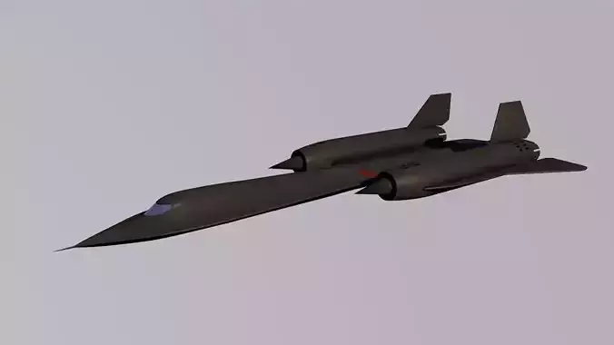 SR-71 Blackbird Low-poly 3D model