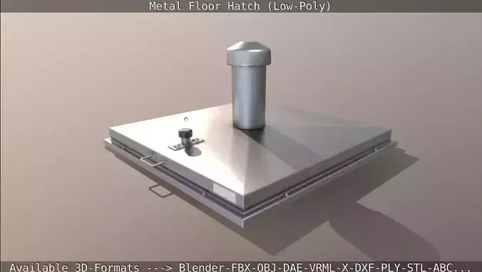 Metal Floor Hatch Low-Poly