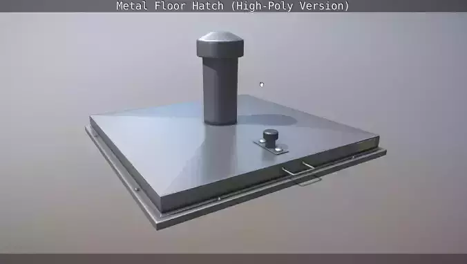 Metal Floor Hatch High-Poly 3D model