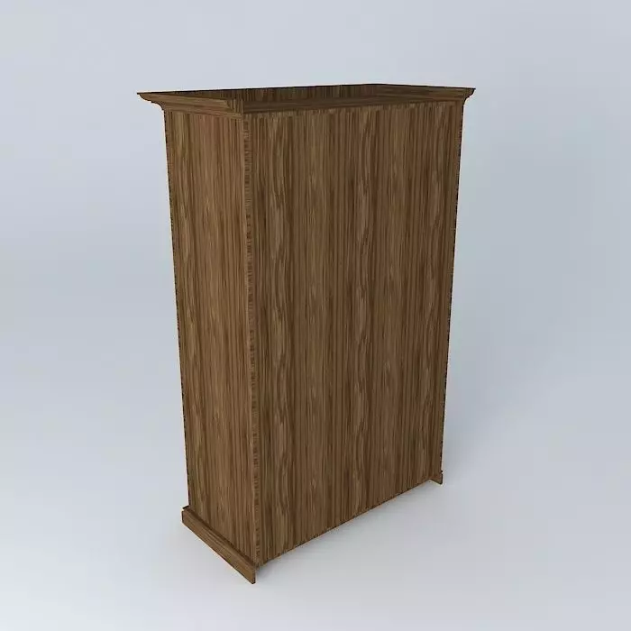 closet wooden cabinet with glass doors Free 3D model