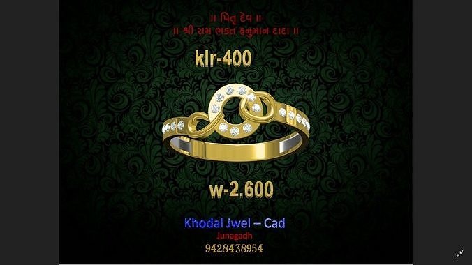 ladies ring Low-poly 3D model