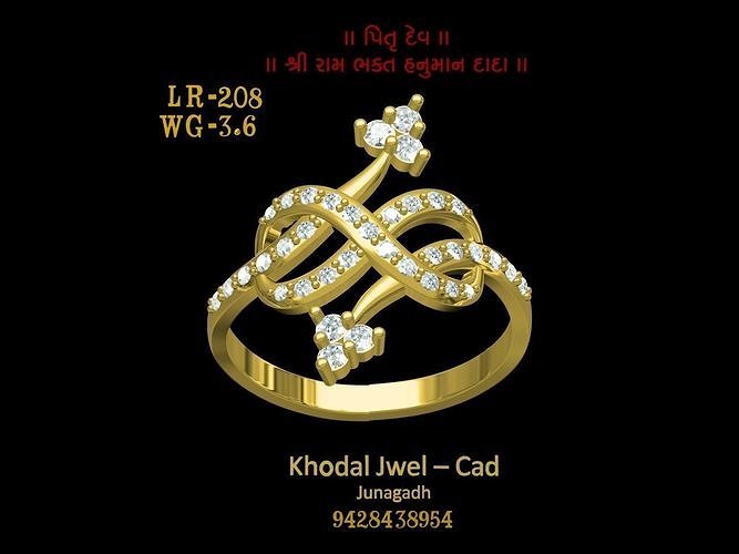 ladies ring Low-poly 3D model