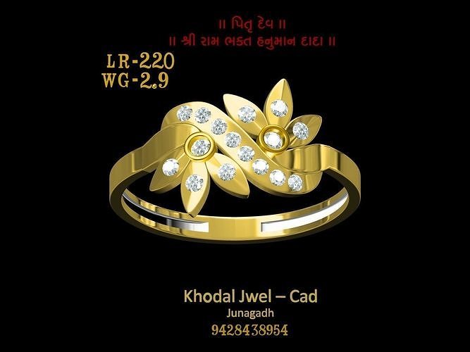 ladies ring Low-poly 3D model