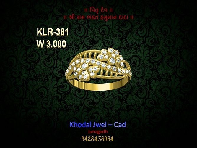 ladies ring Low-poly 3D model
