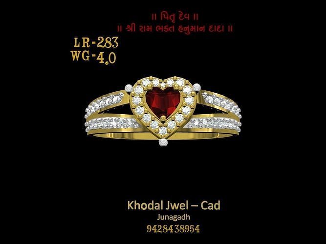 ladies ring Low-poly 3D model