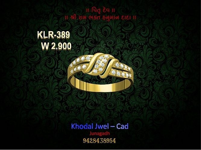 ladies ring Low-poly 3D model