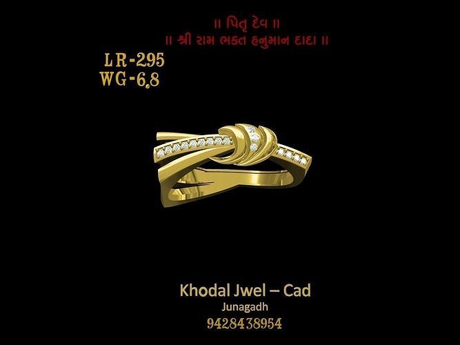 ladies ring Low-poly 3D model