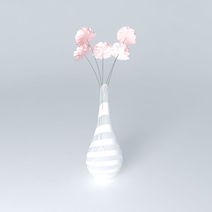 vase with flowers decoration Free 3D model_2