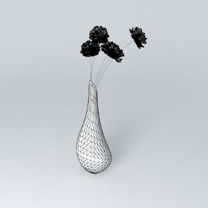 vase with flowers decoration Free 3D model_4