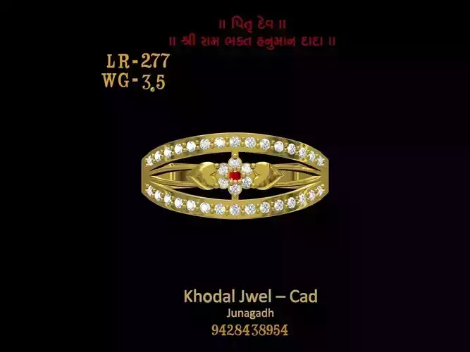 ladies ring Low-poly 3D model