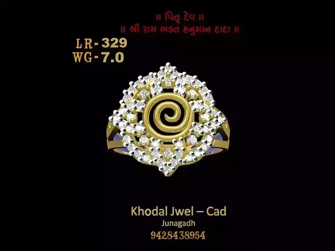 ladies ring Low-poly 3D model