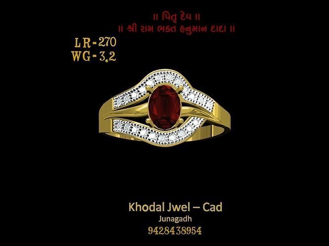 ladies ring Low-poly 3D model
