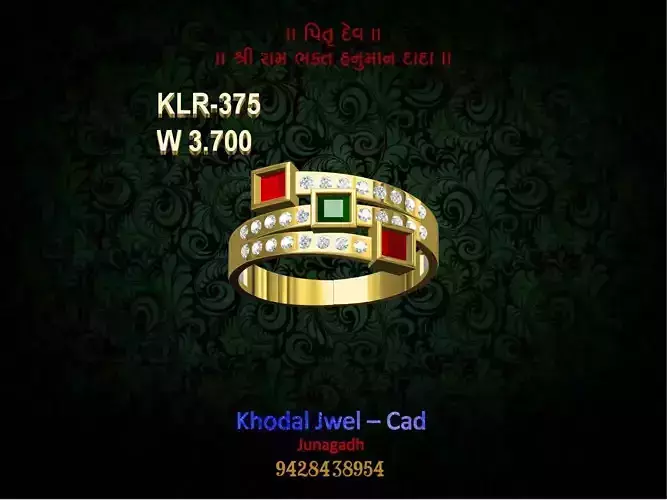 ladies ring Low-poly 3D model
