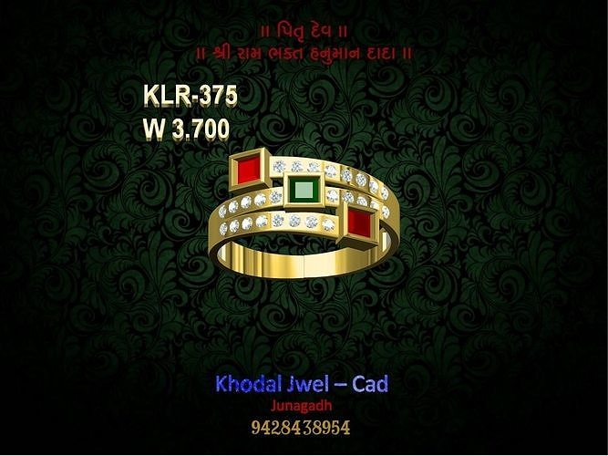 ladies ring Low-poly 3D model