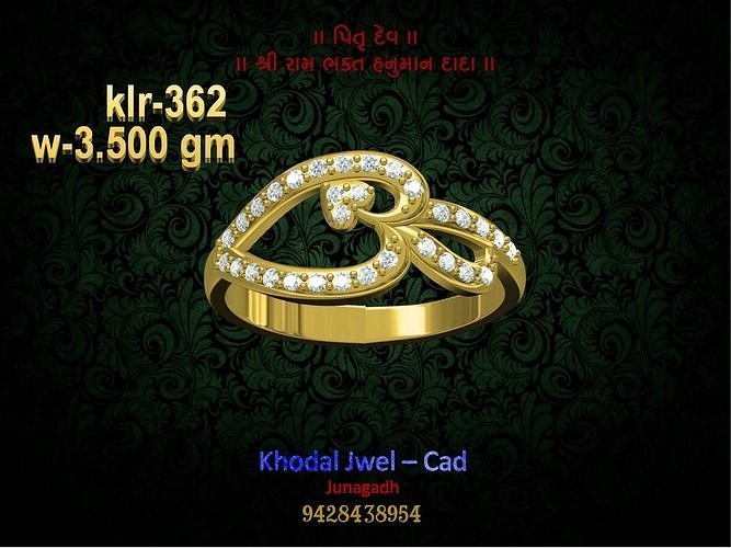 ladies ring Low-poly 3D model