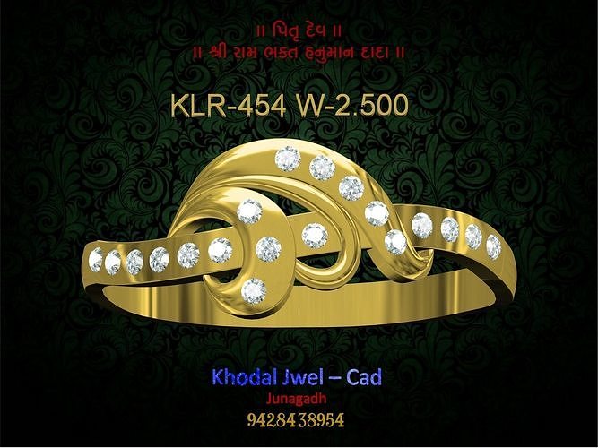 ladies ring Low-poly 3D model