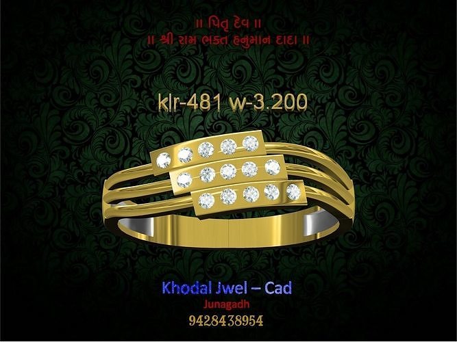 ladies ring Low-poly 3D model