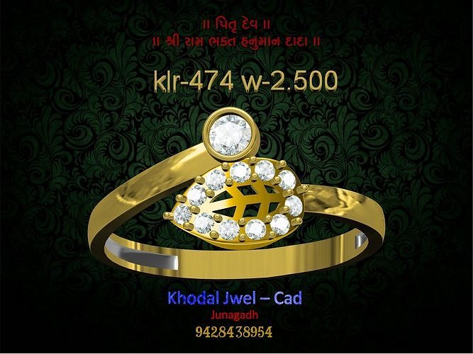 ladies ring Low-poly 3D model