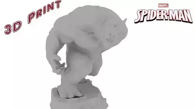 Rhino spider - man statue