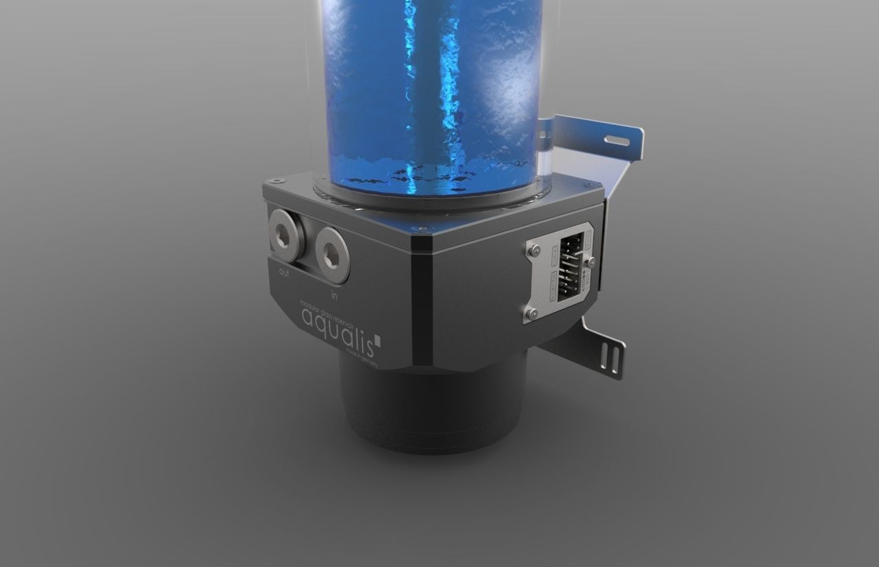 Aquacomputer D5 Water Cooling Pump with Aqualis Reservoir 3D model_8