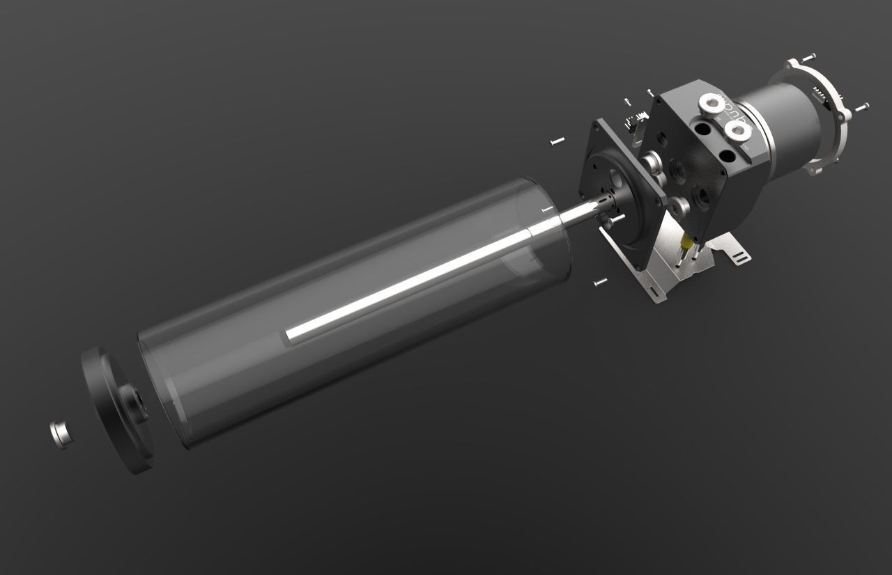 Aquacomputer D5 Water Cooling Pump with Aqualis Reservoir 3D model_10