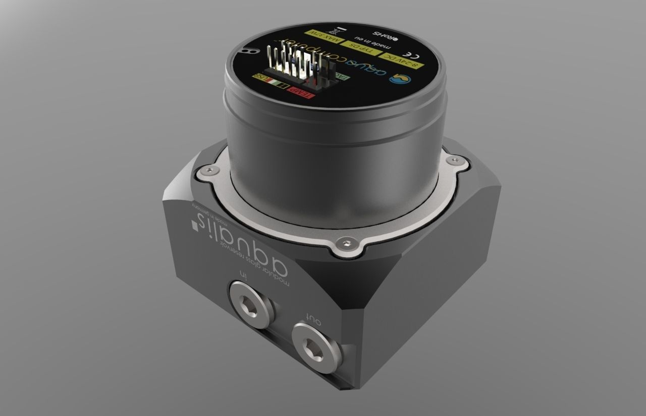Aquacomputer D5 Water Cooling Pump with Aqualis Reservoir 3D model_4