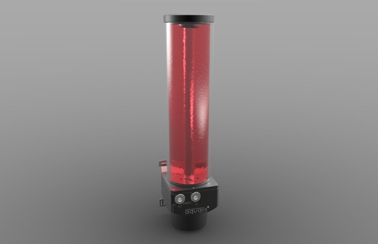 Aquacomputer D5 Water Cooling Pump with Aqualis Reservoir 3D model_7
