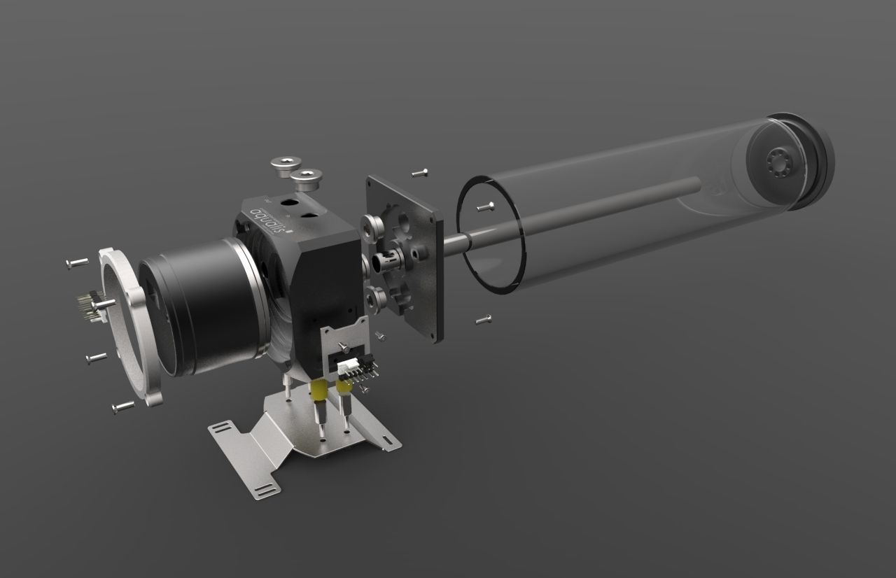 Aquacomputer D5 Water Cooling Pump with Aqualis Reservoir 3D model_9