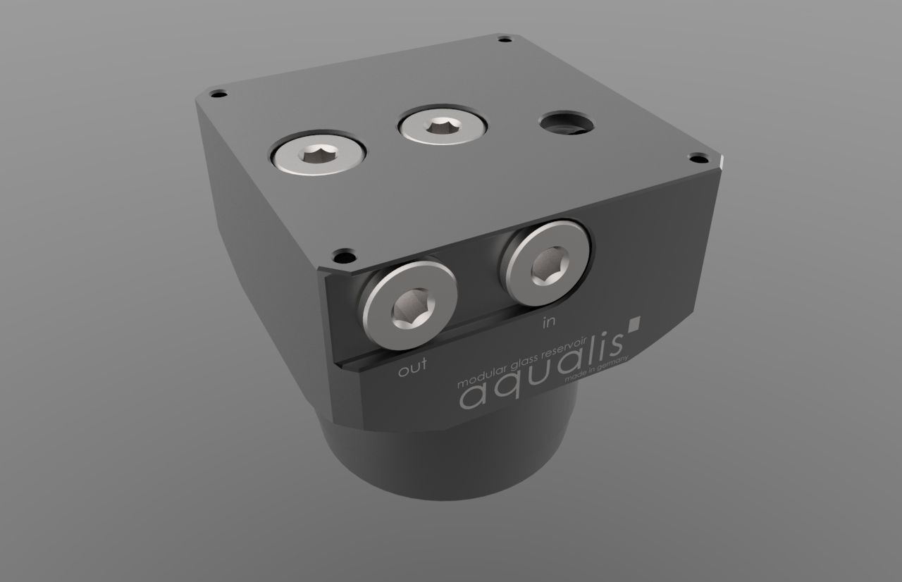 Aquacomputer D5 Water Cooling Pump with Aqualis Reservoir 3D model_5