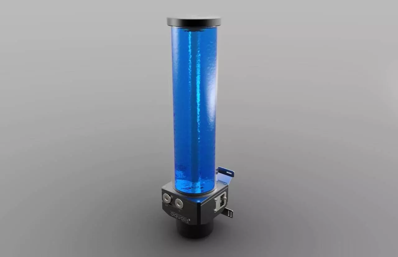 Aquacomputer D5 Water Cooling Pump with Aqualis Reservoir 3D model_0