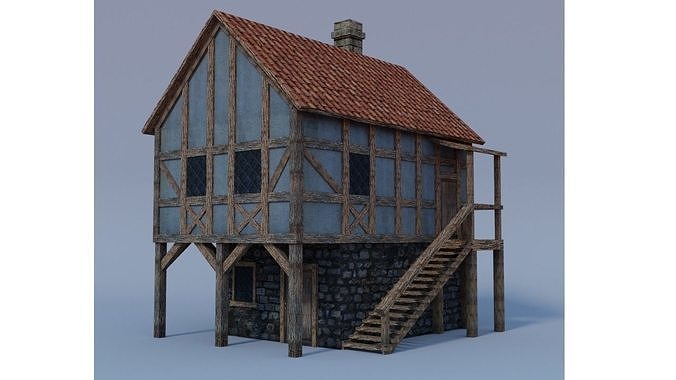 medieval house Free low-poly 3D model